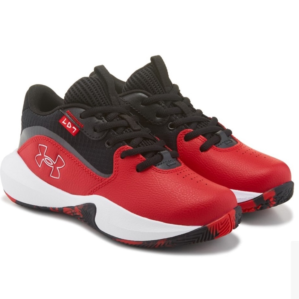 Under Armour Kids' Lockdown 7
Basketball Shoes Red and Black Sz 1.5